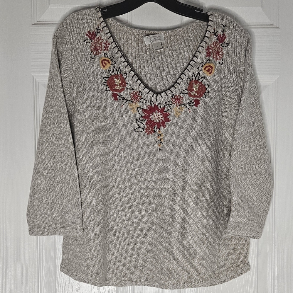 Christopher & Banks 3/4 Sleeve Sweater